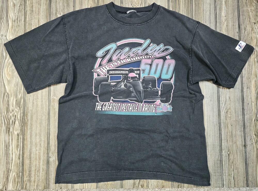 Vintage Indy 500 Logo Athletic Shirt 79th Running IndyCar Series Racing 90s